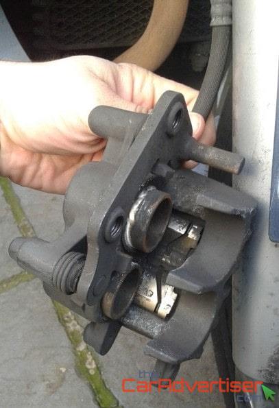 Dirty brake caliper