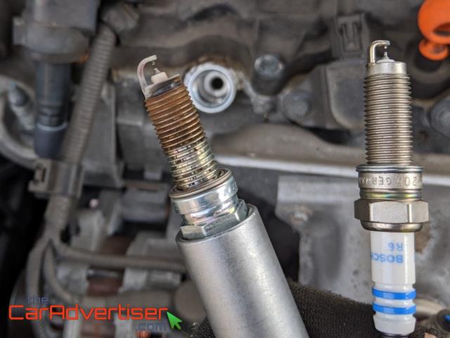 New and used spark plugs